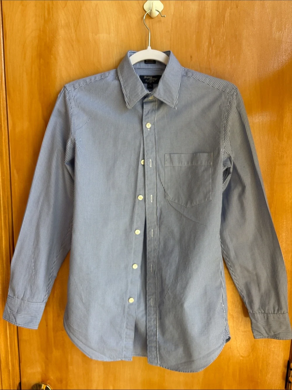 J. Crew Men's Blue Micro-Stripe Button-Down Shirt